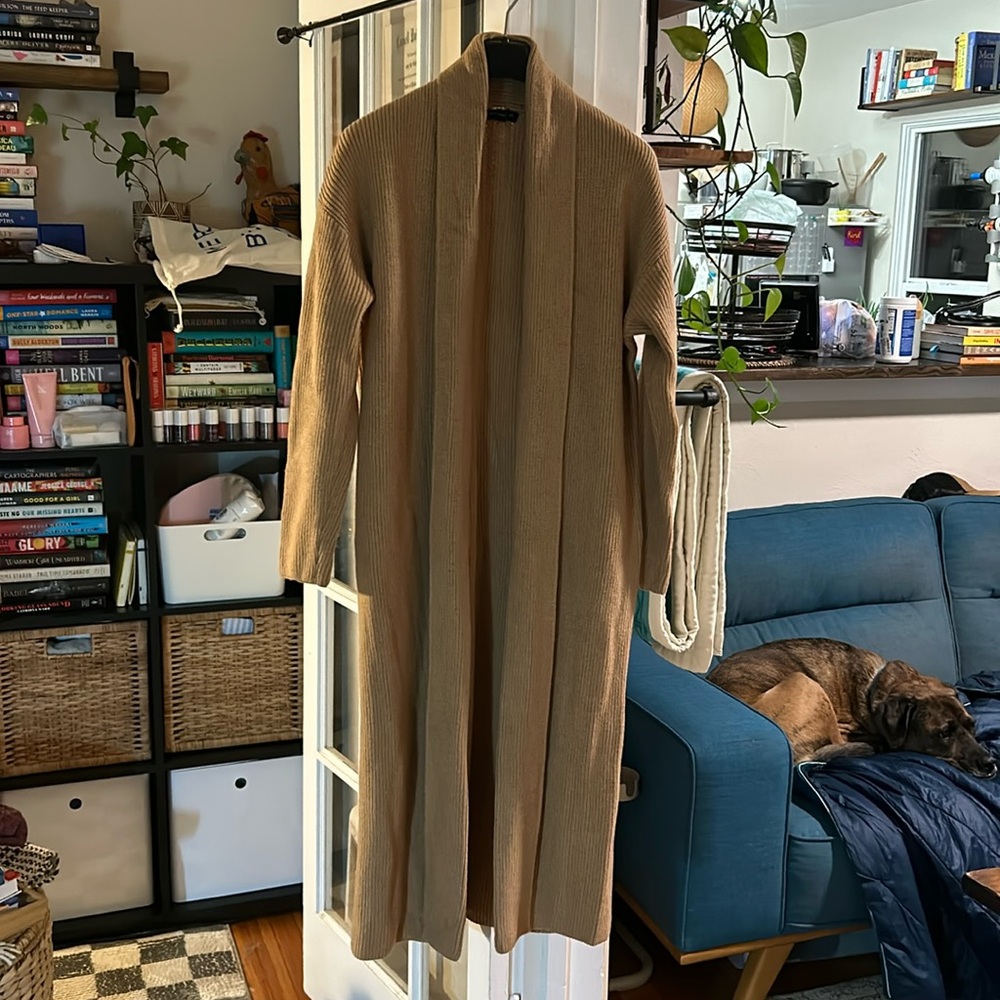 Banana Republic Factory Ribbed Duster (Camel Heather/M)